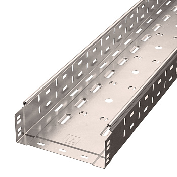 Лоток перфорированный Стандарт INOX (AISI 409) 200х80х3000 (0,8 мм) (6 м/уп) Промрукав
