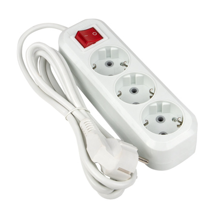 Удлинитель "Эксперт" 3 гнезда 2 метра 16А/3,5кВт с выключателем и заземлением ПВС 3х1 PROxima EKF