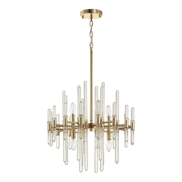 Люстра E14 8*40W STIKA золотой/стекло ODEON LIGHT