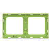 Стокгольм Рамка 2-местная белая с линией цвета зеленый EKF