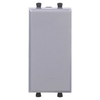 Выключатель модульный "Avanti", "Закаленная сталь", 1 модуль DKC