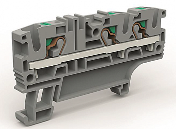 Проходная клемма 3 точки подключения на 4 кв.мм DKC