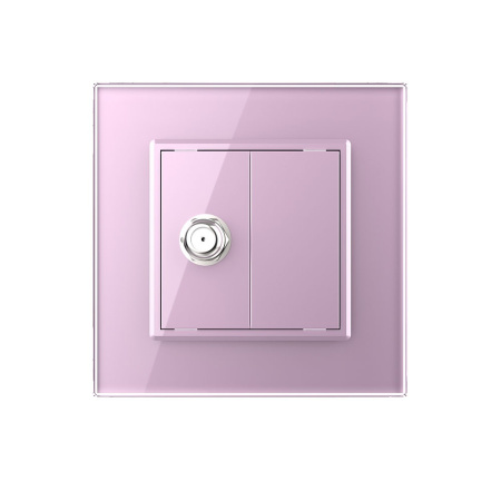 Розетка спутниковая SAT Розовая Livolo