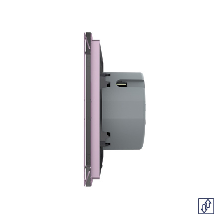 Сенсорный выключатель для жалюзи 2 клавиши 1 модуль Розовый Livolo