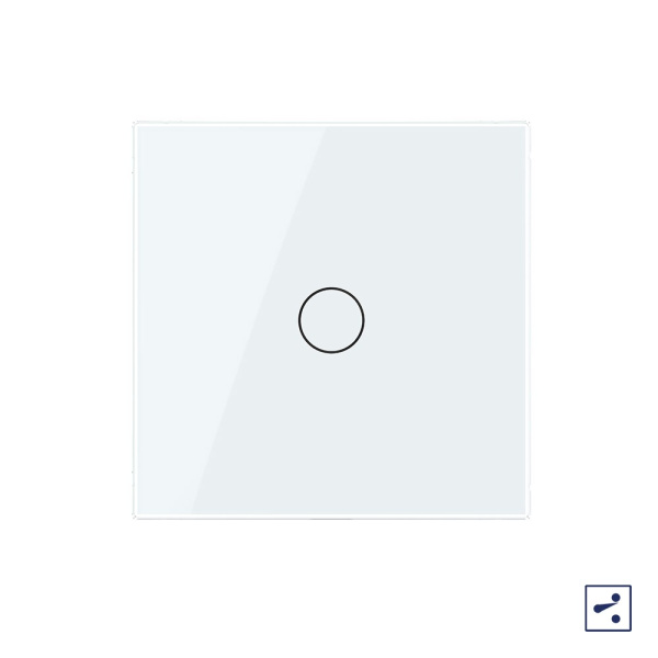 Сенсорный проходной выключатель 1 клавиша 1 пост Белый Livolo