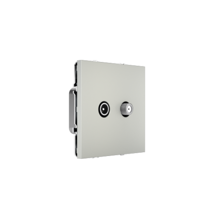 Розетка телевизионная встраиваемая Voltum S70 оконечная TV+SAT, (сталь) Розетка телевизионная встраиваемая Voltum S70 оконечная TV+SAT, (сталь)