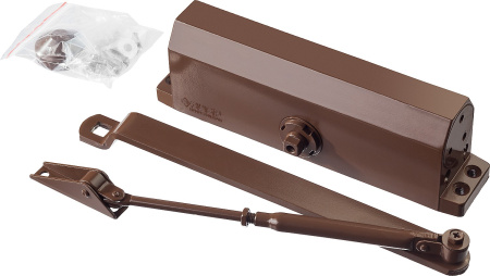 Доводчик дверной "Профессионал", для дверей массой до 100 кг, цвет коричневый ЗУБР