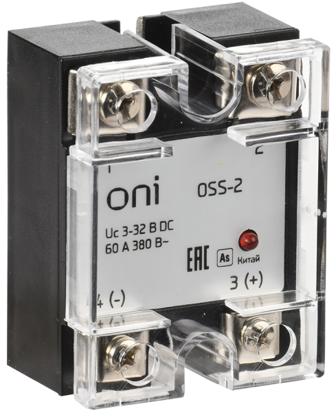 Реле твердотельное OSS-2 60А 380В AC 3-32В DC ONI