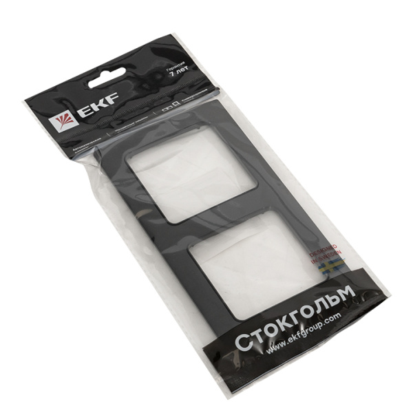 Стокгольм Рамка 2-местная черная EKF