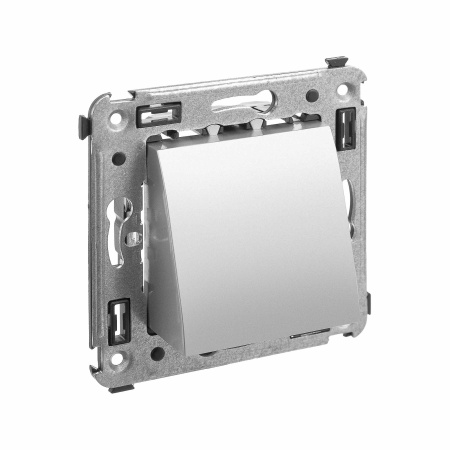 Вывод кабеля из стены "Avanti", "Закаленная сталь" DKC