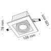 Встраиваемый светильник 1*GU10 50Вт Белый IP20 Metal Modern DL008-2-01-W Technical