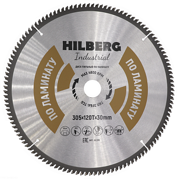 Диск пильный Industrial Ламинат 305*30*120Т HL305 Hilberg