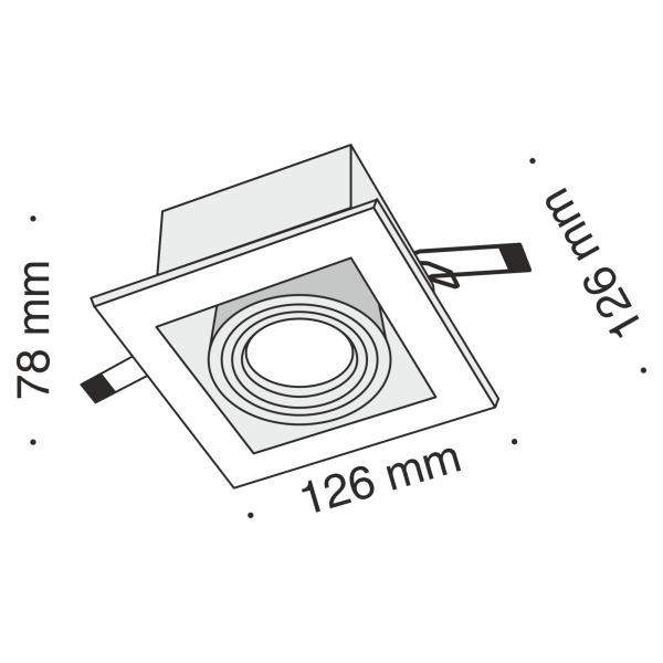 Встраиваемый светильник 1*GU10 50Вт Белый IP20 Metal Modern DL008-2-01-W Technical