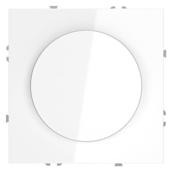 Светорегулятор встраиваемый Voltum S70 поворотно-нажимной 600 Вт, (белый глянцевый)