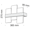 Бра 12Вт 3000K Белый IP20 Mix C817WL-L12W Technical