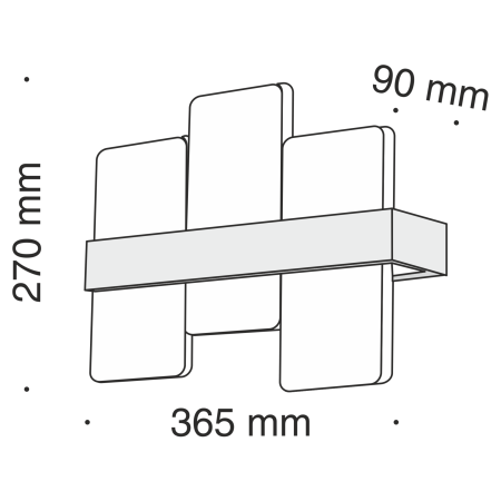 Бра 12Вт 3000K Белый IP20 Mix C817WL-L12W Technical