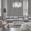 Подвесная люстра с фактурным стеклом 8*E14 60Вт хром IP20 Canaria (324/8 хром) Bogate's