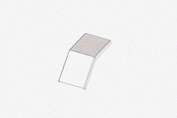 Крышка лотка КЛС 100х65-45 УТ1,5 для поворота трассы вниз на 45, горячее цинкование, S1,0