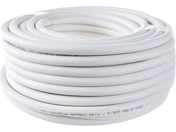 Провод ПВС 2х1,5 белый TDM Провод ПВС 2х1,5 белый TDM