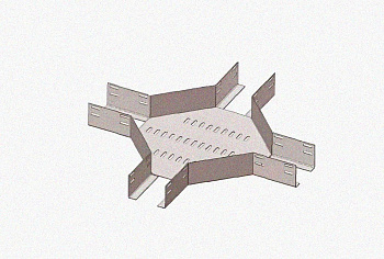 Лоток крестообразный глухой КМГ 500х65 У3, окрашенный, S1,5