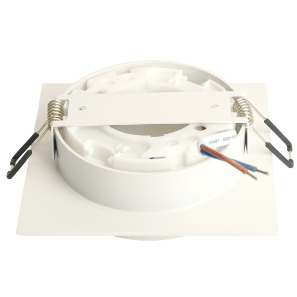 Светильник потолочный встраиваемый, 15W 230V GX53, белый, квадрат, без лампы, DL506 Feron