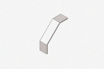 Крышка лотка замкового КЛСЗ 200х50-90 УТ1,5 для поворота трассы вниз на 90, горячее цинкование, S0,8