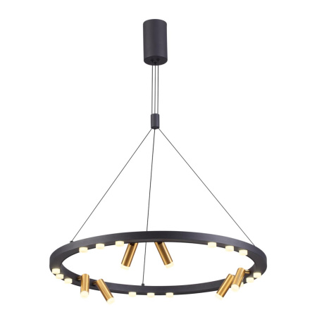 Подвесной св-к LED 63W 4000K BEVEREN черный/золотистый/металл ODEON LIGHT