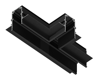 Коннектор T-образный для встраиваемого шинопровода Magnetic GL3356 BK черный 170*85*46,8 Ambrella Light
