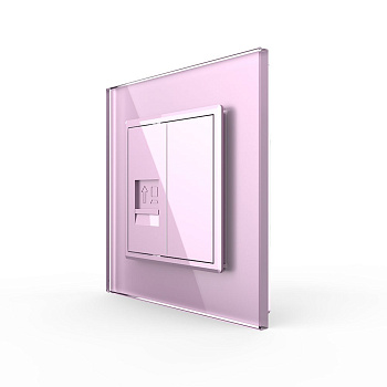 Розетка КОМП RJ-45 Розовая Livolo