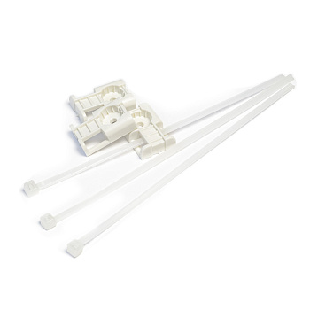 Комплекты крепления площадка для прямого монтажа белая со стяжкой 3,6х150 мм (100 шт) Промрукав