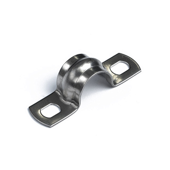 Скоба металлическая двухлапковая СМД(INOX) d16-17 мм (20 шт/уп) Промрукав