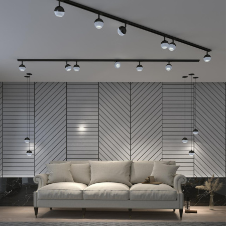 Св-к встр.,длина провода 2м IP20 GU10 9W 220V GARN черный NOVOTECH
