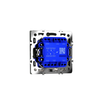 Проходной переключатель встраиваемый Voltum S70 двухклавишный с подсветкой 10А, (титан)