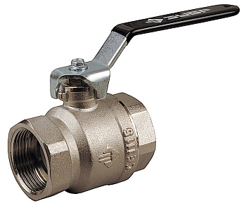 Кран шаровой полнопроходной "мама-мама", ручка, хромиров латунь, 1"1/4 ЗУБР