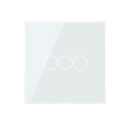 Трехклавишный сенсорный выключатель EU стандарт, 1 пост, цвет белый Livolo