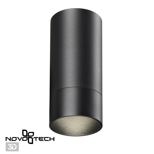 Св-к накл.IP20 GU10 9W 220V SLIM черный NOVOTECH
