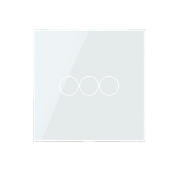 Трехклавишный сенсорный выключатель EU стандарт, 1 пост, цвет белый Livolo