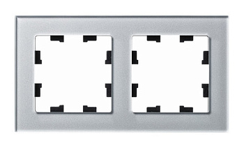 ATLASDESIGN NATURE Рамка универсальная 2-м стекло алюминий IP20 Schneider Electric