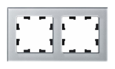 ATLASDESIGN NATURE Рамка универсальная 2-м стекло алюминий IP20 Schneider Electric