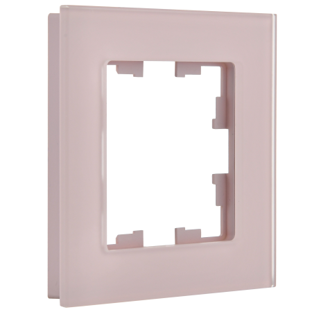 BRITE Рамка 1-мест. РУ-1-2-Бр стекло розовый матовый IEK
