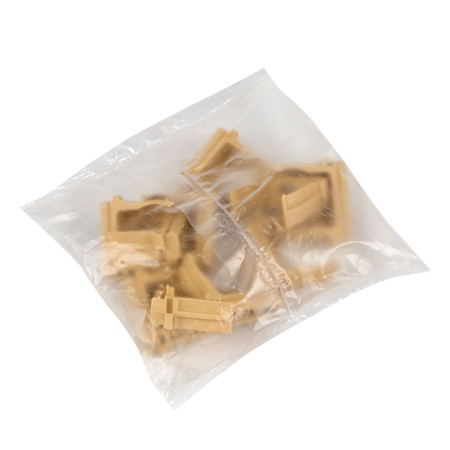 Крепеж-клипса d25 мм (10 шт) светлое дерево EKF-Plast