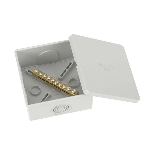 Коробка уравнивания потенциалов, 8 зажимов, 6 вводов д.20мм, 80х80х40мм, IP44 DKC