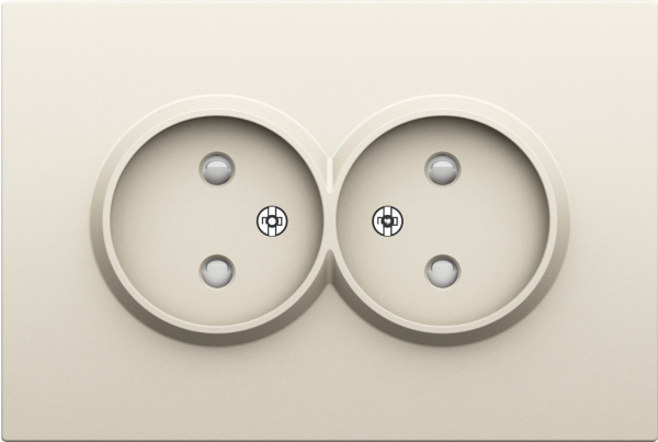 Donel S08 слоновая кость накладка для розетки 2-й без заземления, со шторками 16A 250 В~,серия DB
