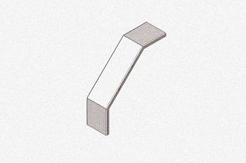 Крышка лотка замкового КЛСЗ 600х50-90 УТ1,5 для поворота трассы вниз на 90, горячее цинкование, S1,5