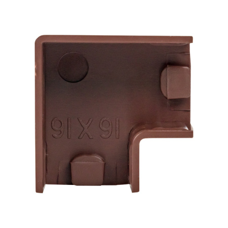 Поворот 90 гр, (16х16) (4 шт) темное дерево EKF-Plast