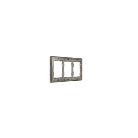 Рамка стеклянная Voltum S70 на 3 поста, (кашемир, стекло)