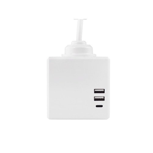 Удлинитель Cube Lite Extended 3 Euro 16А, 3 USB 2A+C с блоком 5В/3.1А, кабель 1,5м RocketSocket, цвет белый-серый фото 3
