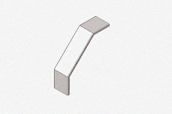 Крышка лотка замкового КЛСЗ 300х65-90 УТ1,5 для поворота трассы вниз на 90, горячее цинкование, S1,5