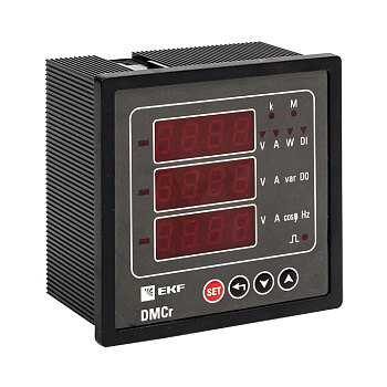 Цифровой измерительный прибор комбинированный DMC-r с интерфейсом RS-485 на панель 96x96 (квадратный вырез) PROxima EKF