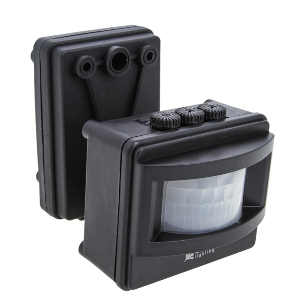 ИК датчик движения MS-01 черный на прожектор 1200Вт 120гр, до 12м IP44 PROxima EKF